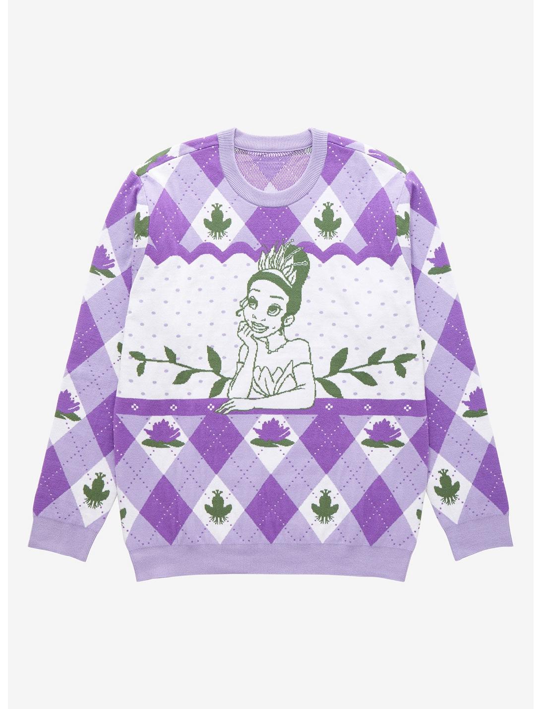Her Universe Disney The Princess and The Frog Tiana Holiday Sweater - BoxLunch Exclusive, LIGHT PURPLE, hi-res