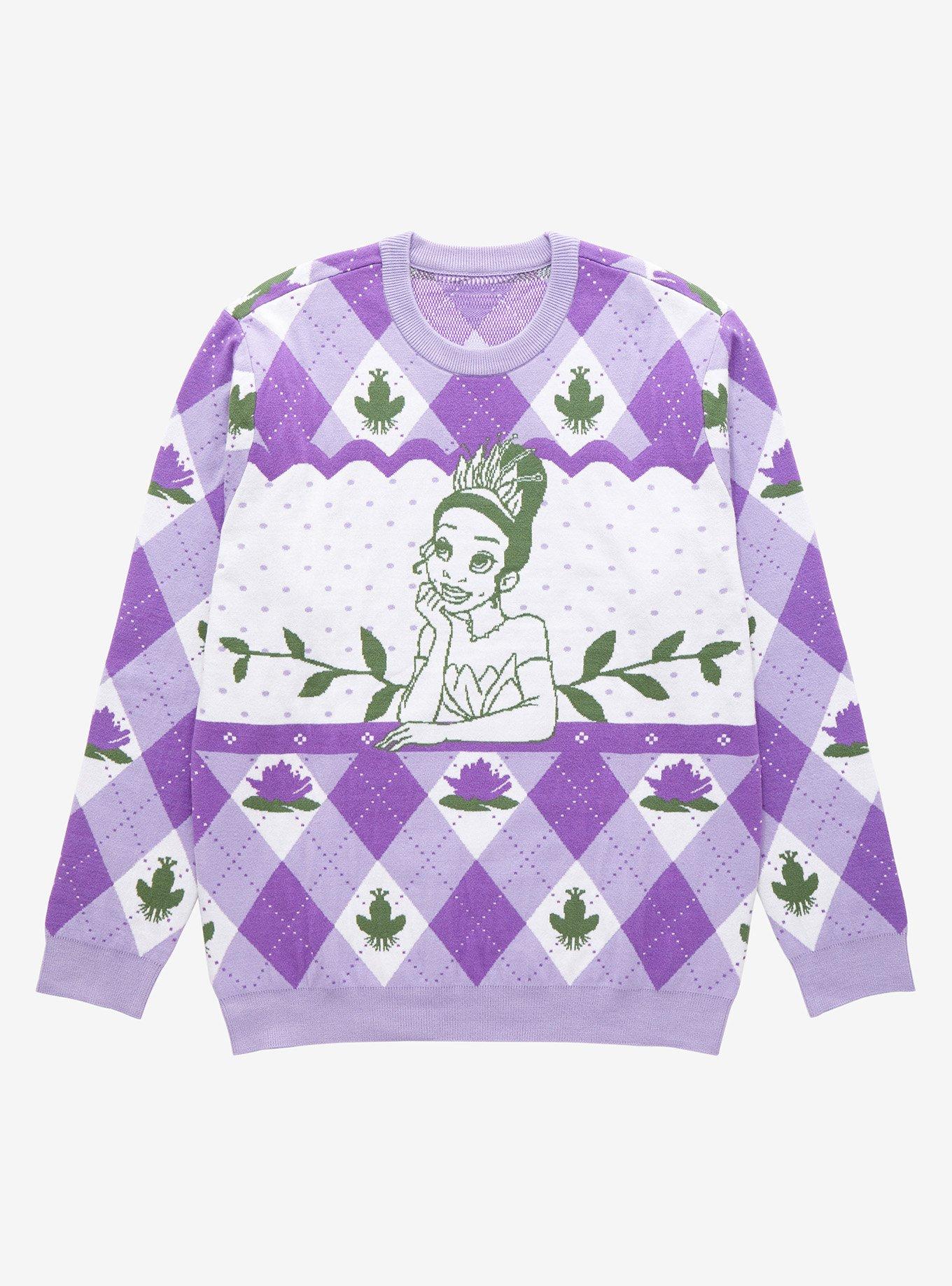 Her Universe Disney The Princess and The Frog Tiana Holiday Sweater - BoxLunch Exclusive, LIGHT PURPLE, hi-res