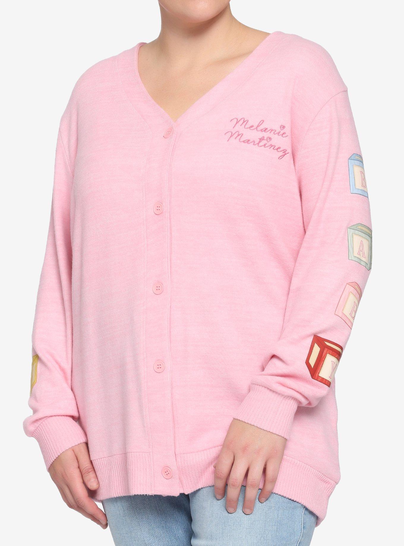 Melanie Martinez Cry Baby Girls Cardigan Plus Size, PINK, hi-res