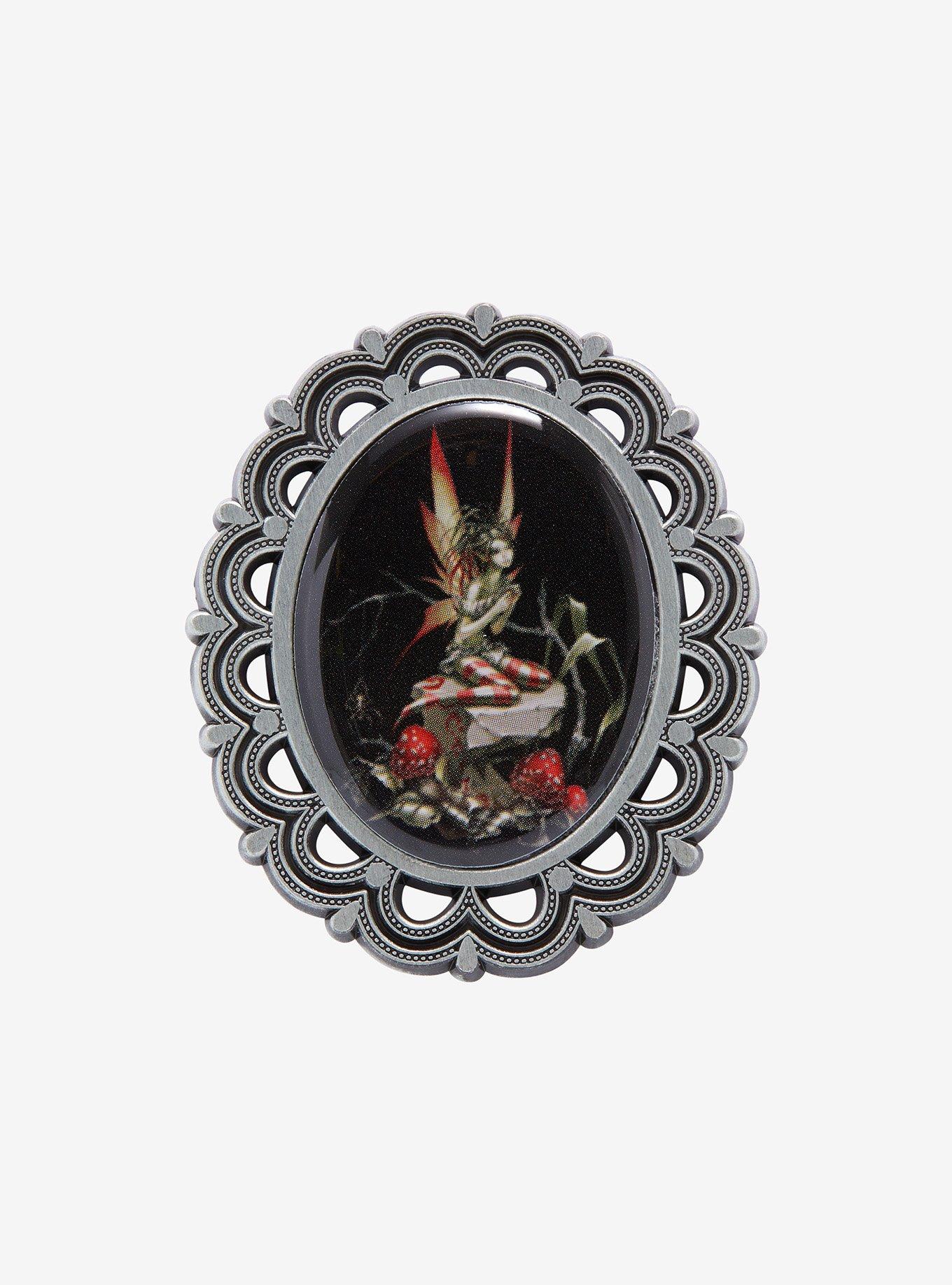 Fairies By Trick Mushroom Fairy Brooch Enamel Pin, , hi-res