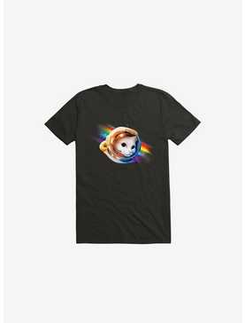Astronaut Cat Black T-Shirt, , hi-res