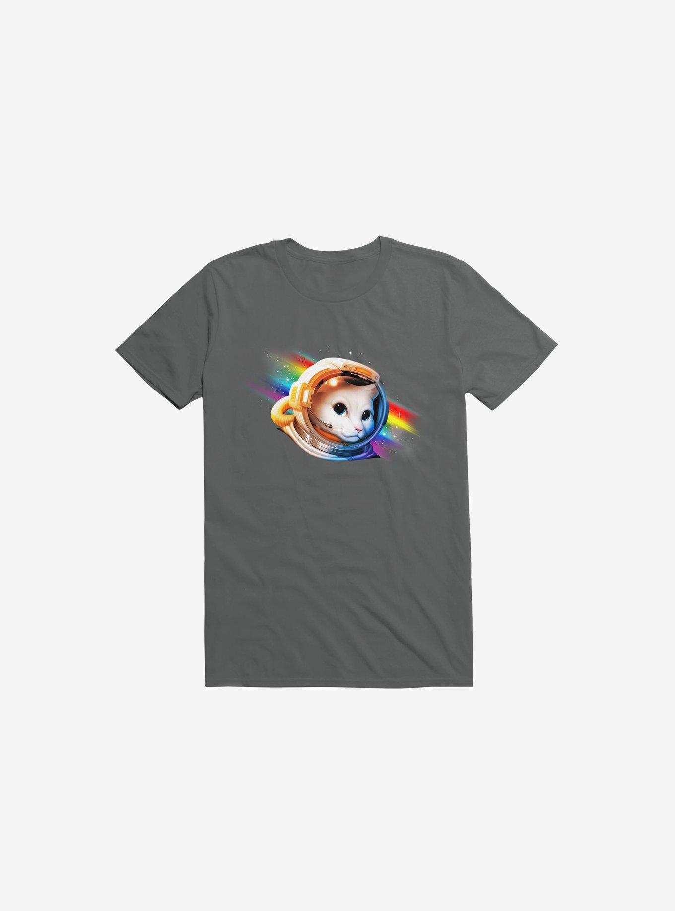 Astronaut Cat Charcoal Grey T-Shirt, , hi-res