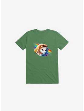 Astronaut Cat Kelly Green T-Shirt, , hi-res