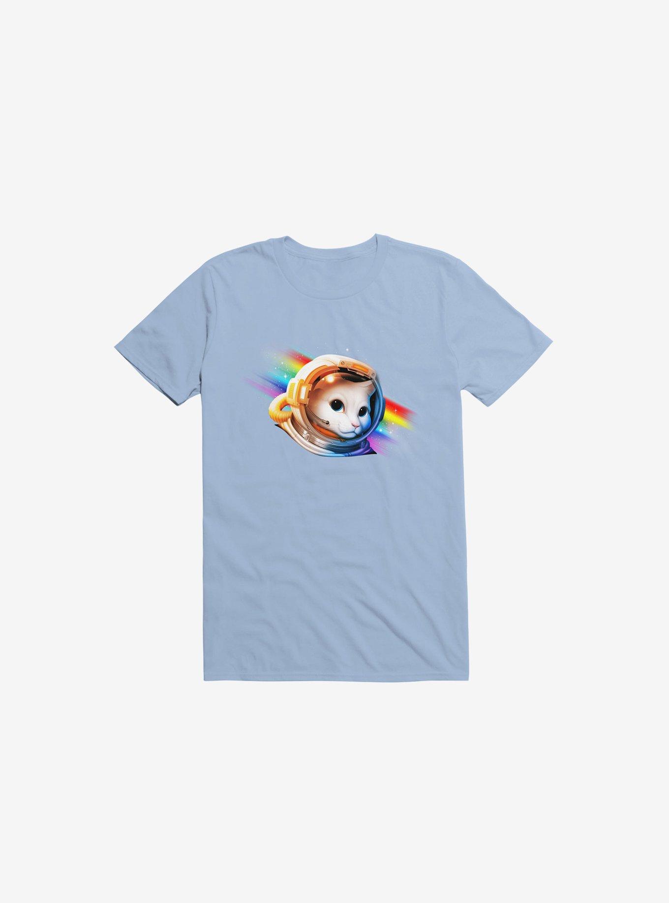 Astronaut Cat Light Blue T-Shirt