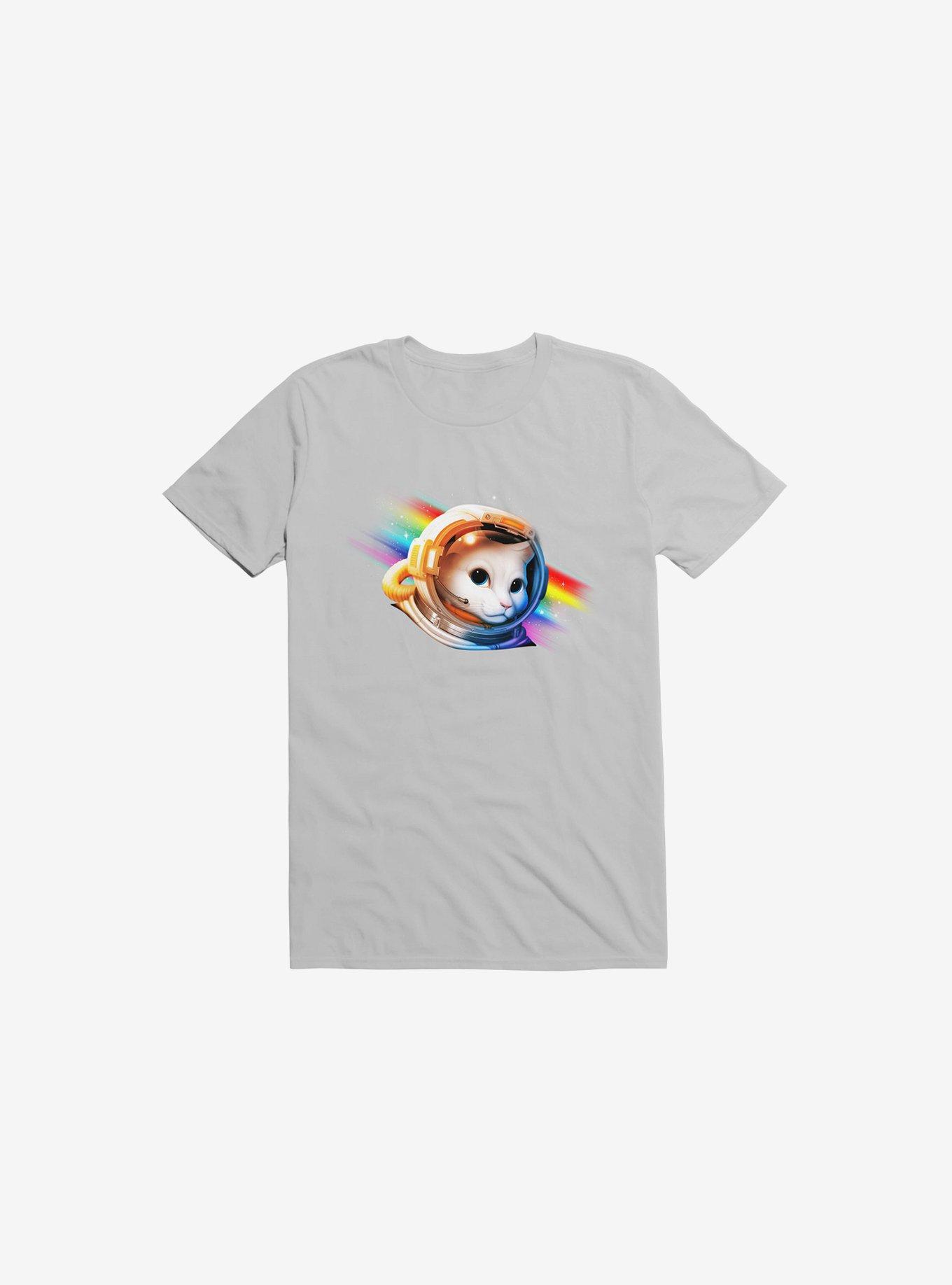 Astronaut Cat Ice Grey T-Shirt