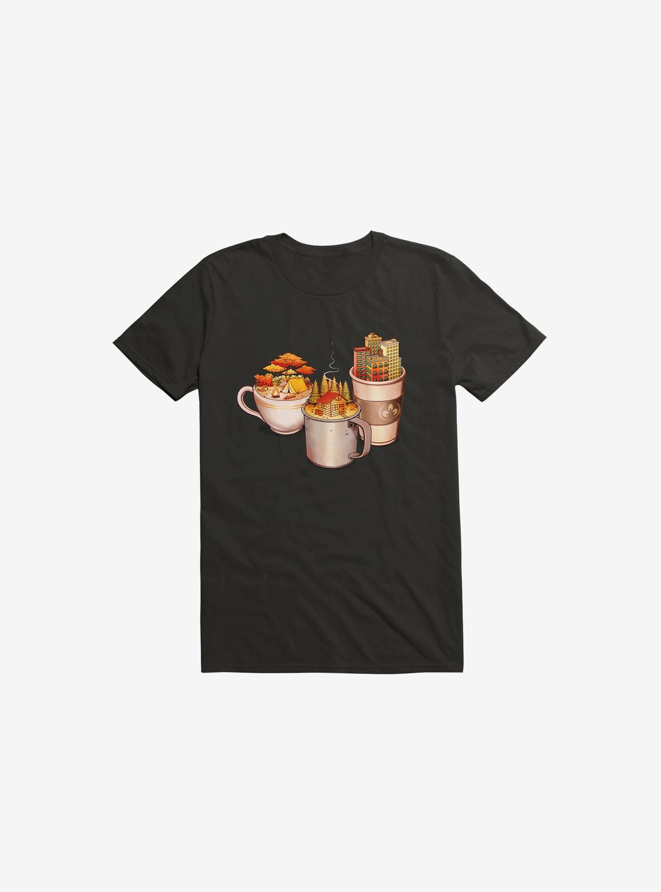 Camping Cabin Life Urban Black T-Shirt, , hi-res