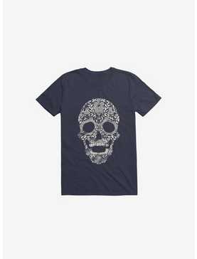 Feraenaturae Skull Navy Blue T-Shirt, , hi-res