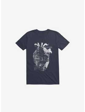 Heart Wanderlust Navy Blue T-Shirt, , hi-res