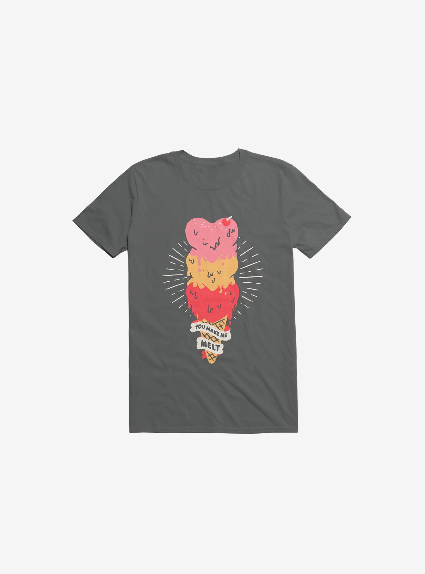 Melting Ice Cream Charcoal Grey T-Shirt, , hi-res