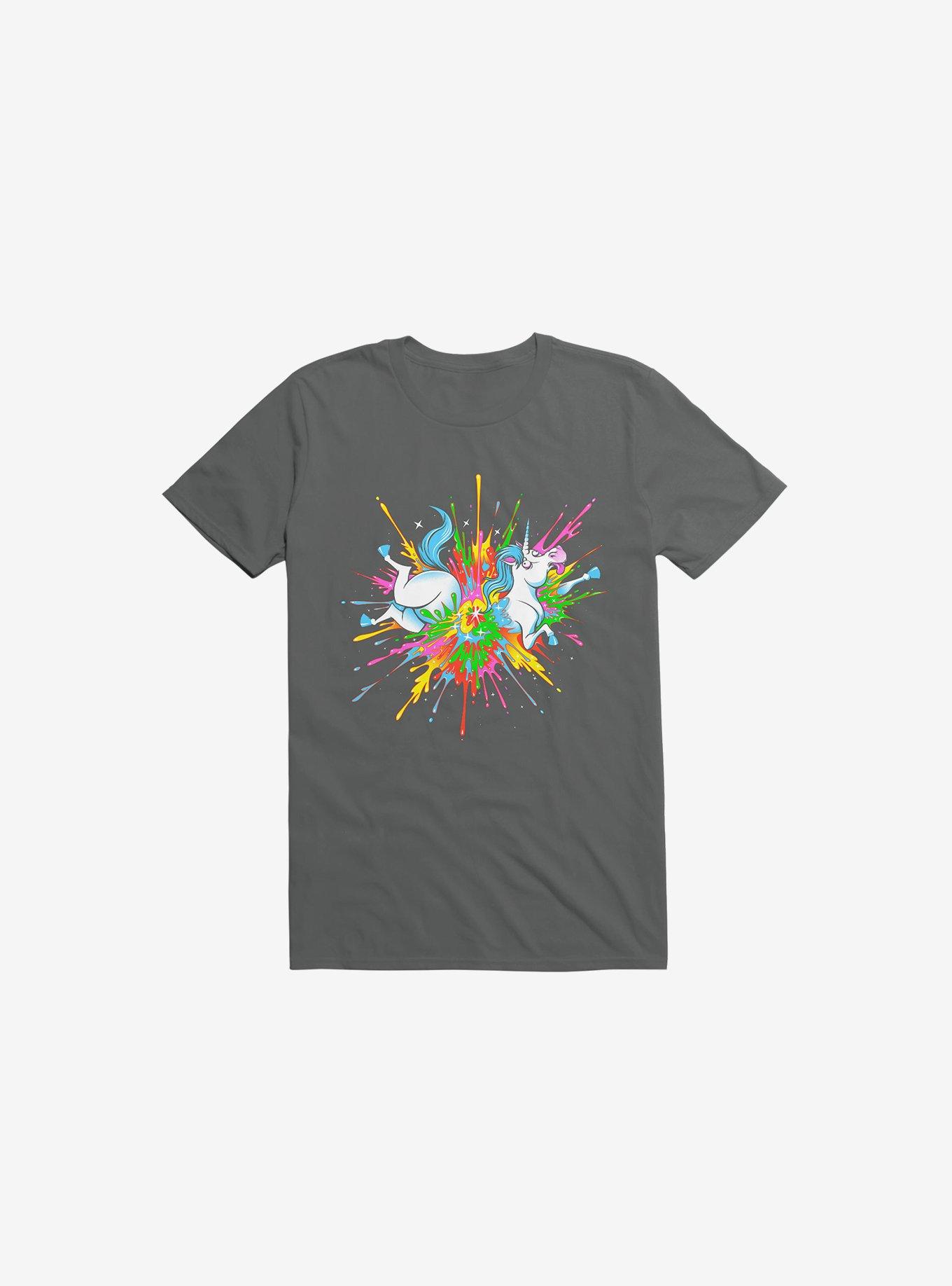 Unicorn Blast Charcoal Grey T-Shirt, , hi-res