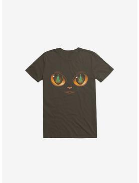 Xmas Cat Attack Brown T-Shirt, , hi-res
