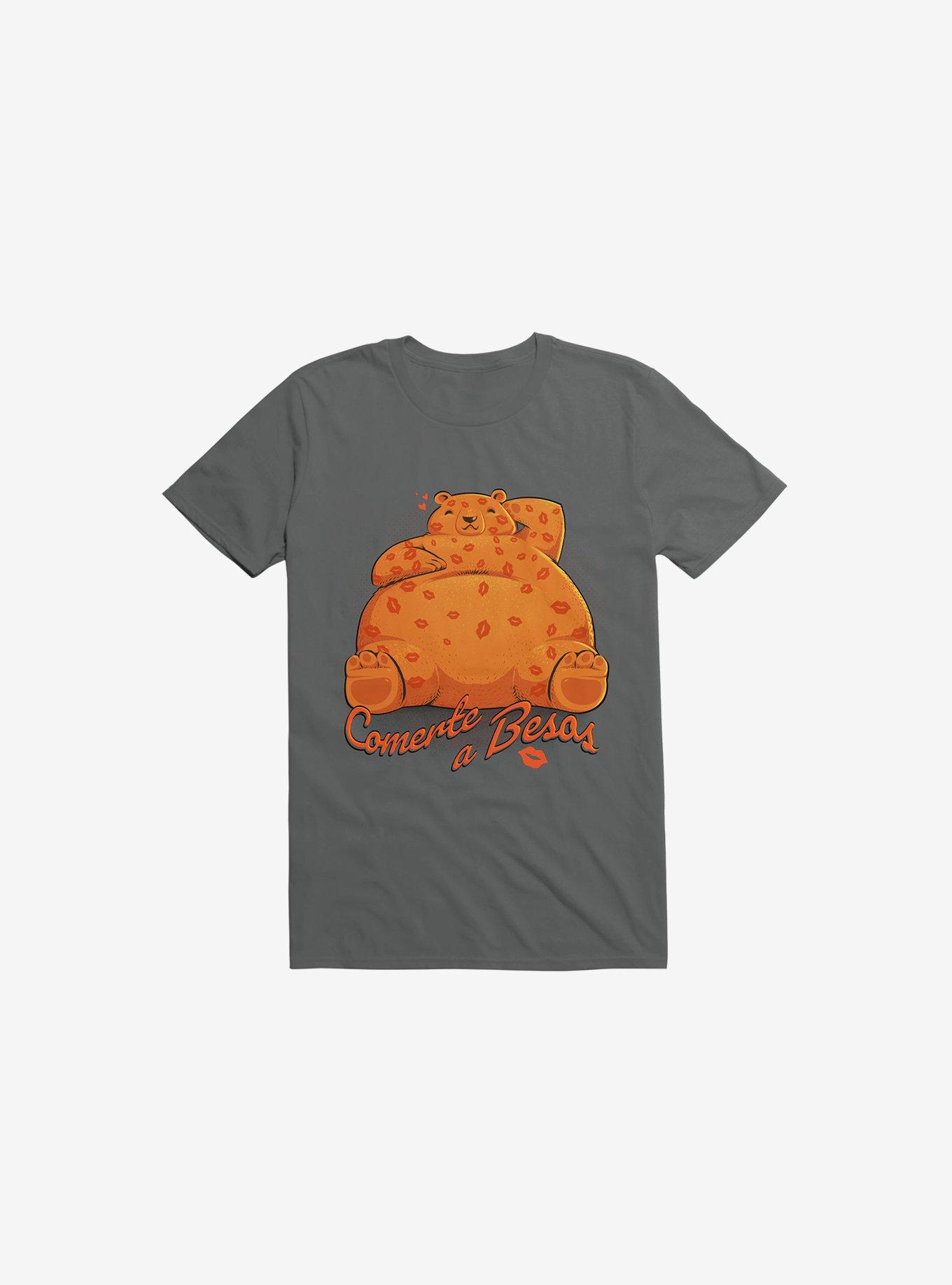 Quiero Comerte A Besos Bear Charcoal Grey T-Shirt, , hi-res