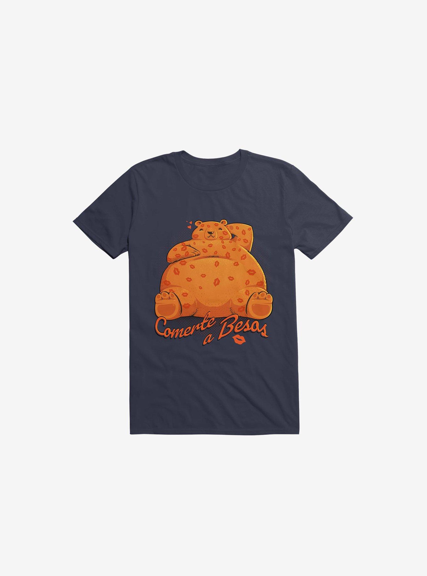 Quiero Comerte A Besos Bear Navy Blue T-Shirt, , hi-res