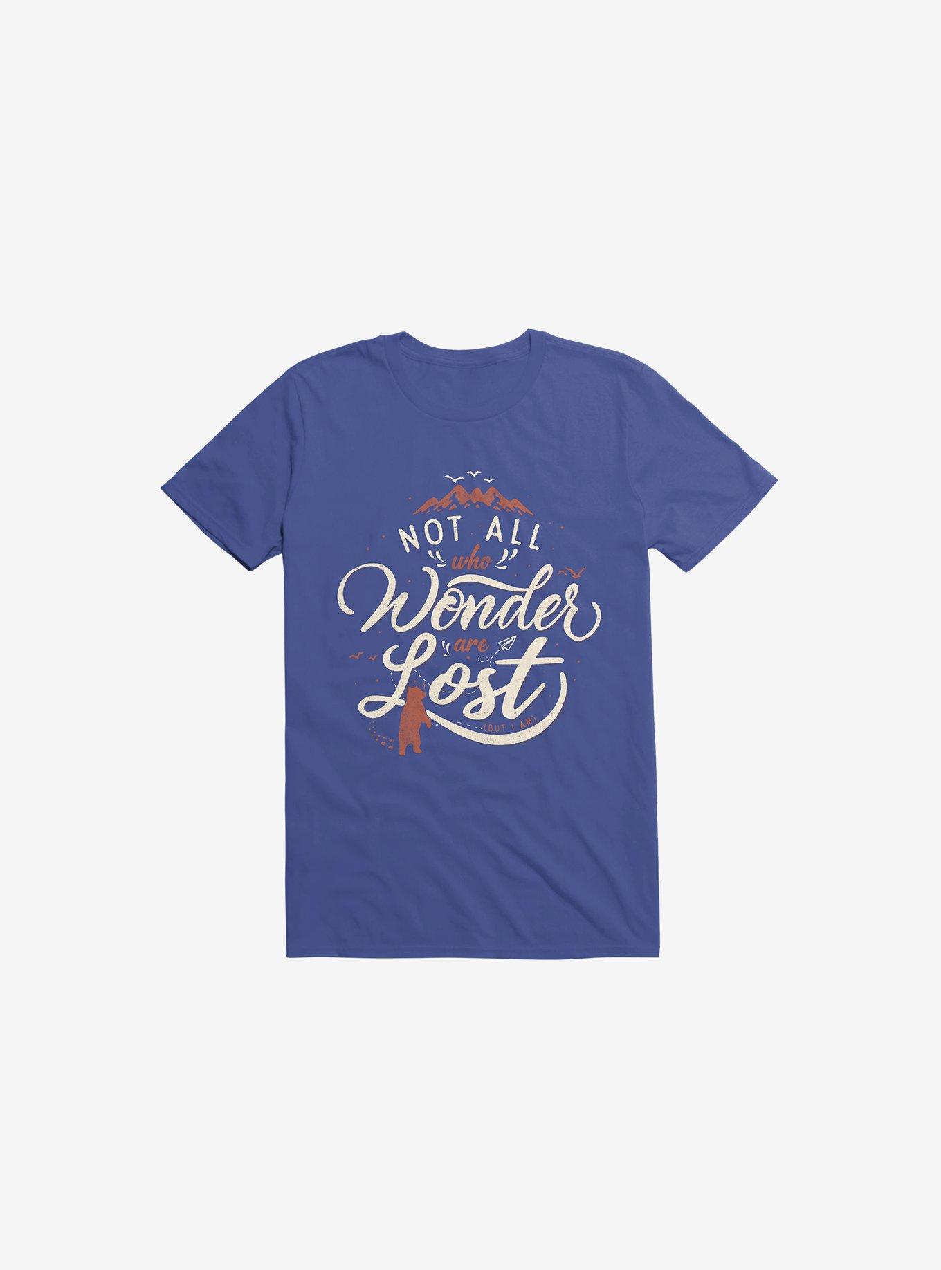 Not All Who Wander Are Lost Royal Blue T-Shirt, , hi-res