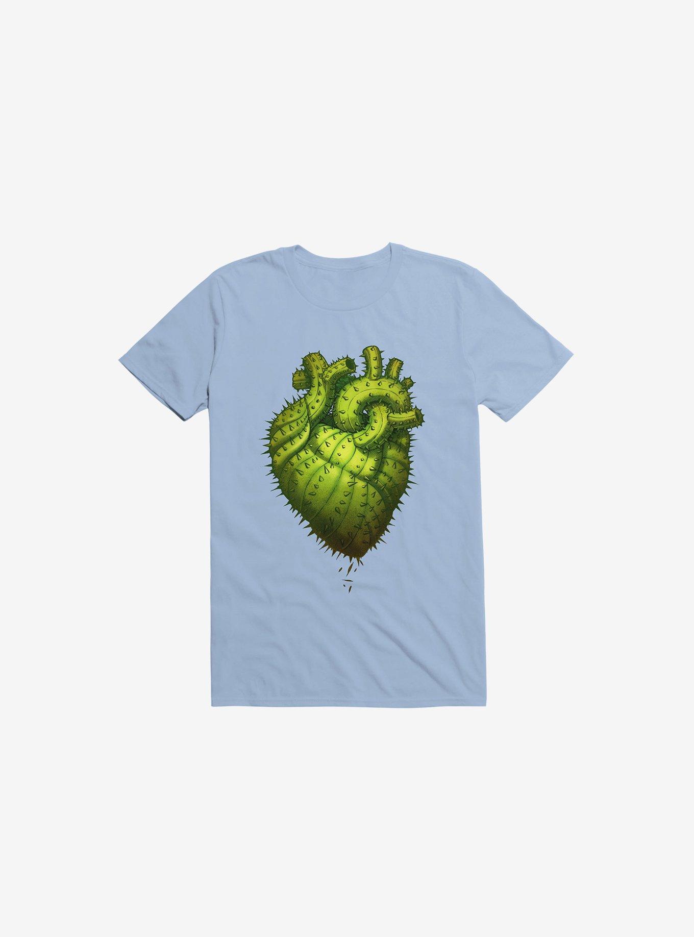 Cactus Heart Light Blue T-Shirt, , hi-res