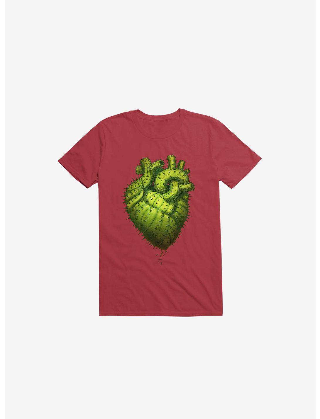Cactus Heart Red T-Shirt, RED, hi-res