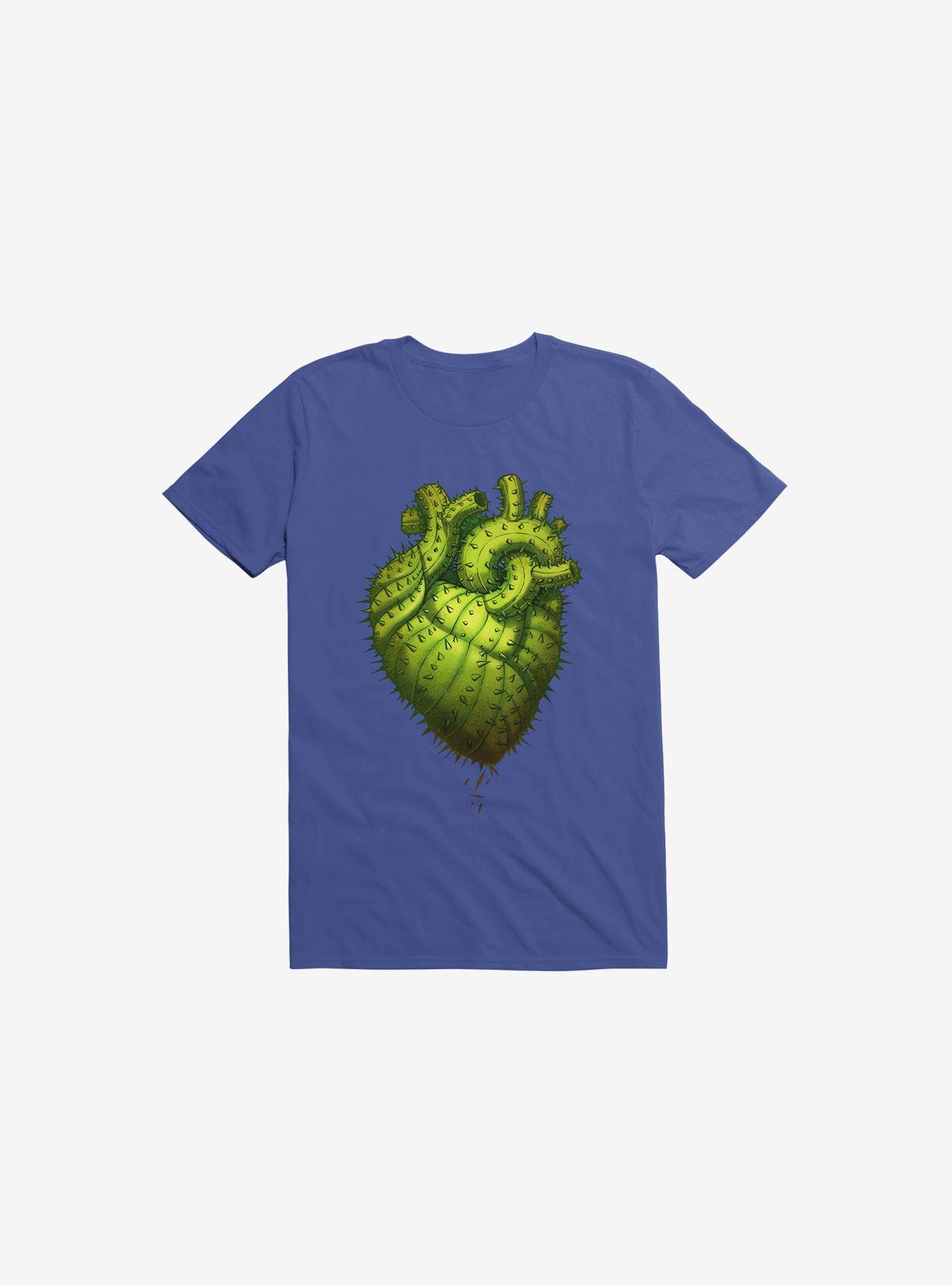 Cactus Heart Royal Blue T-Shirt, , hi-res