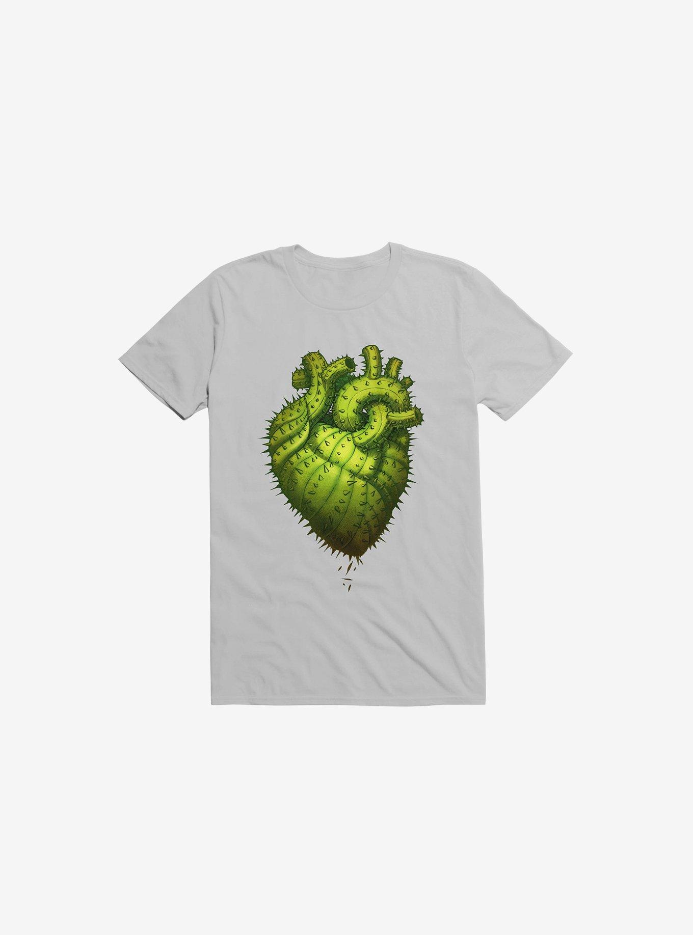 Cactus Heart Ice Grey T-Shirt, , hi-res