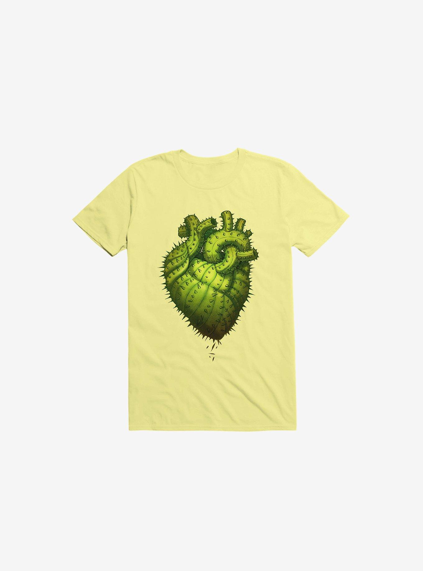 Cactus Heart Corn Silk Yellow T-Shirt, , hi-res