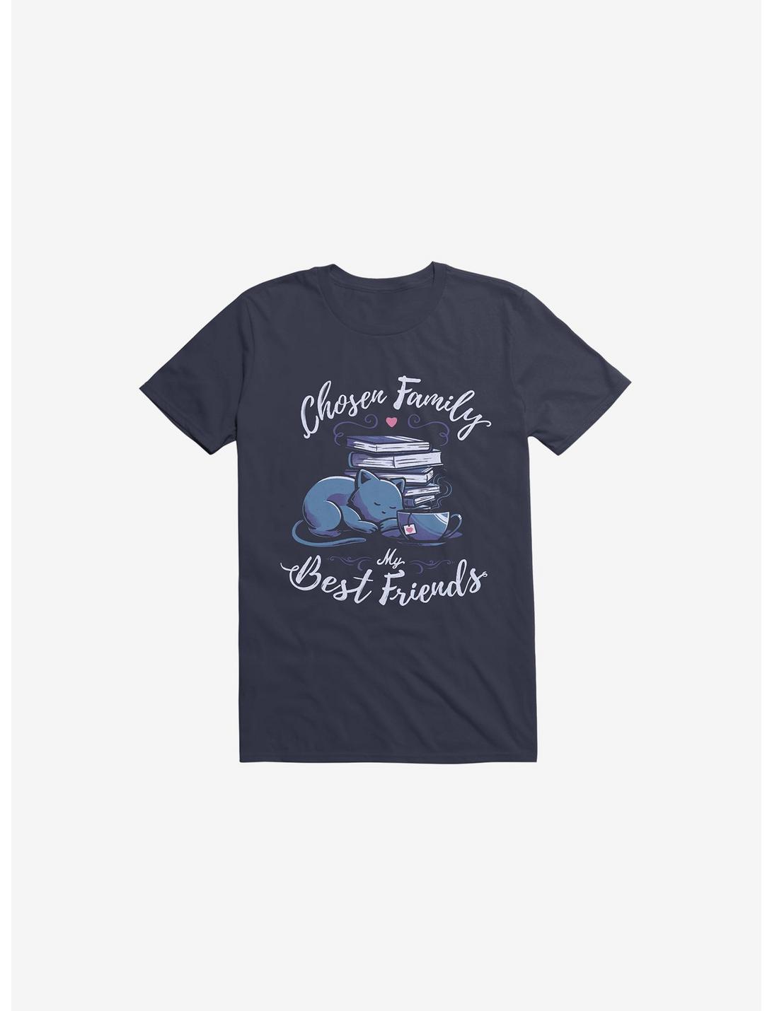 Chosen Family My Best Friends Navy Blue T-Shirt, NAVY, hi-res