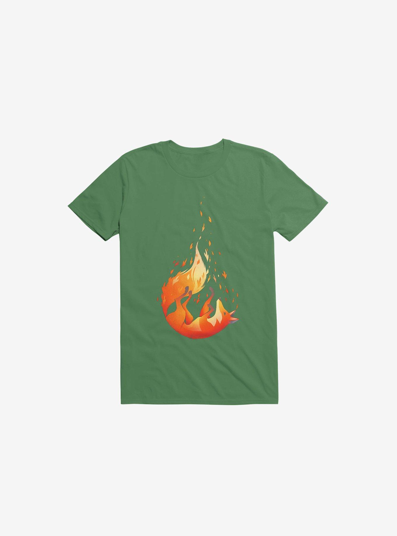 Falling Fox Kelly Green T-Shirt, , hi-res