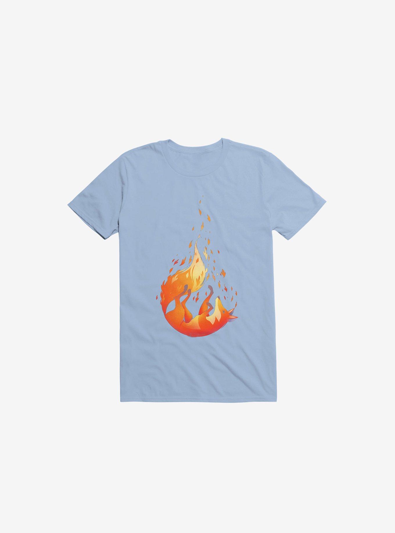 Falling Fox Light Blue T-Shirt, LIGHT BLUE, hi-res