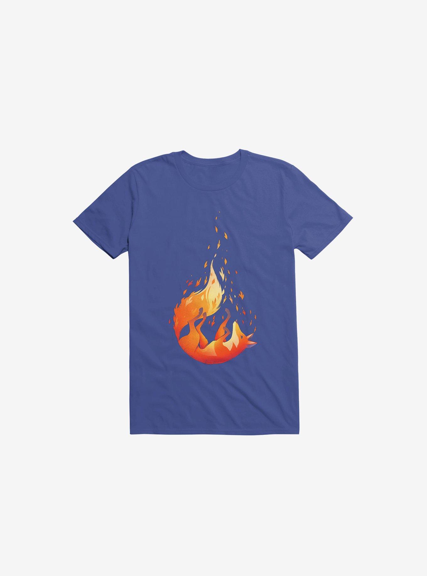 Falling Fox Royal Blue T-Shirt, , hi-res