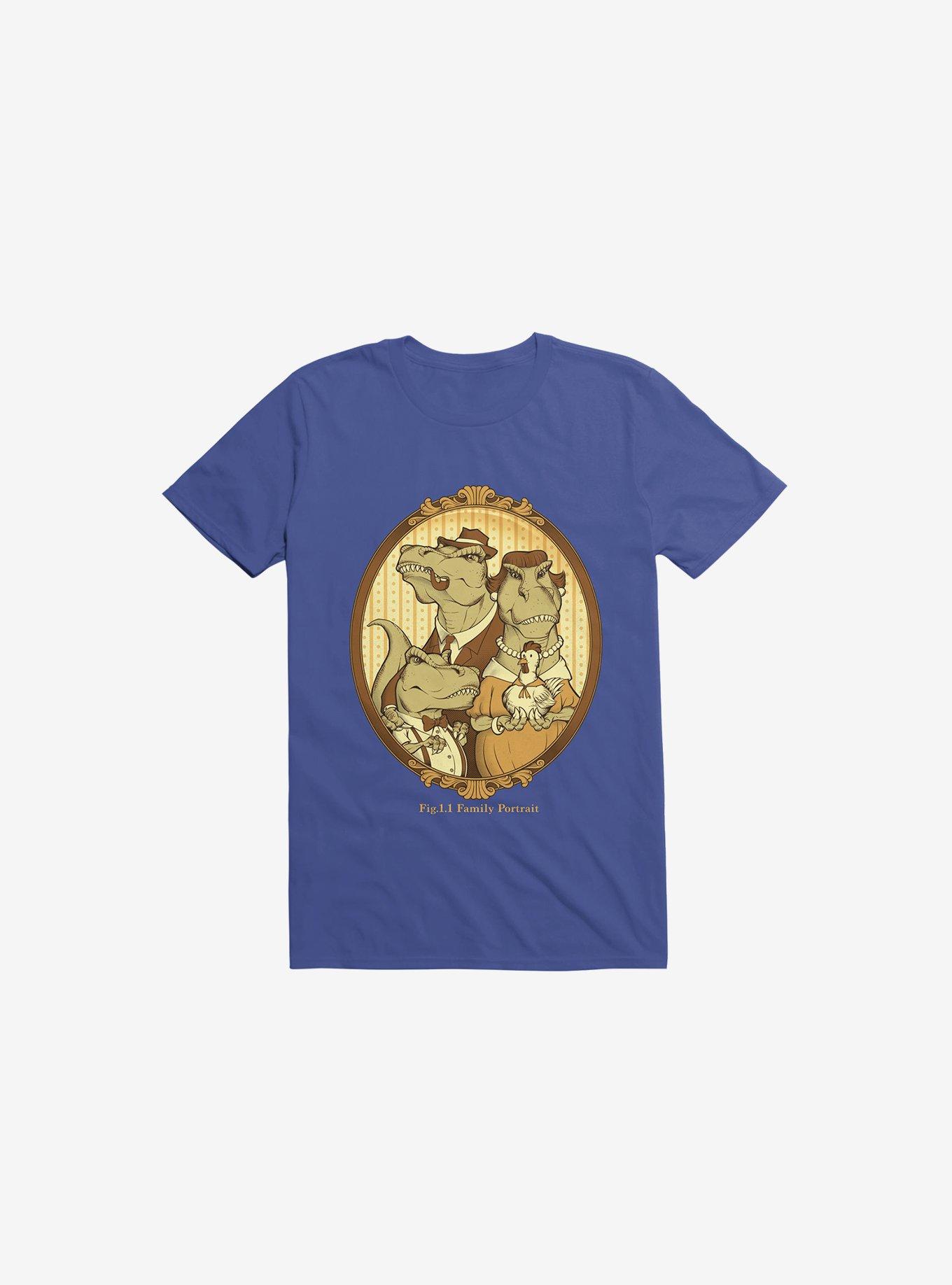 Family Portrait Dinosaur Royal Blue T-Shirt, , hi-res