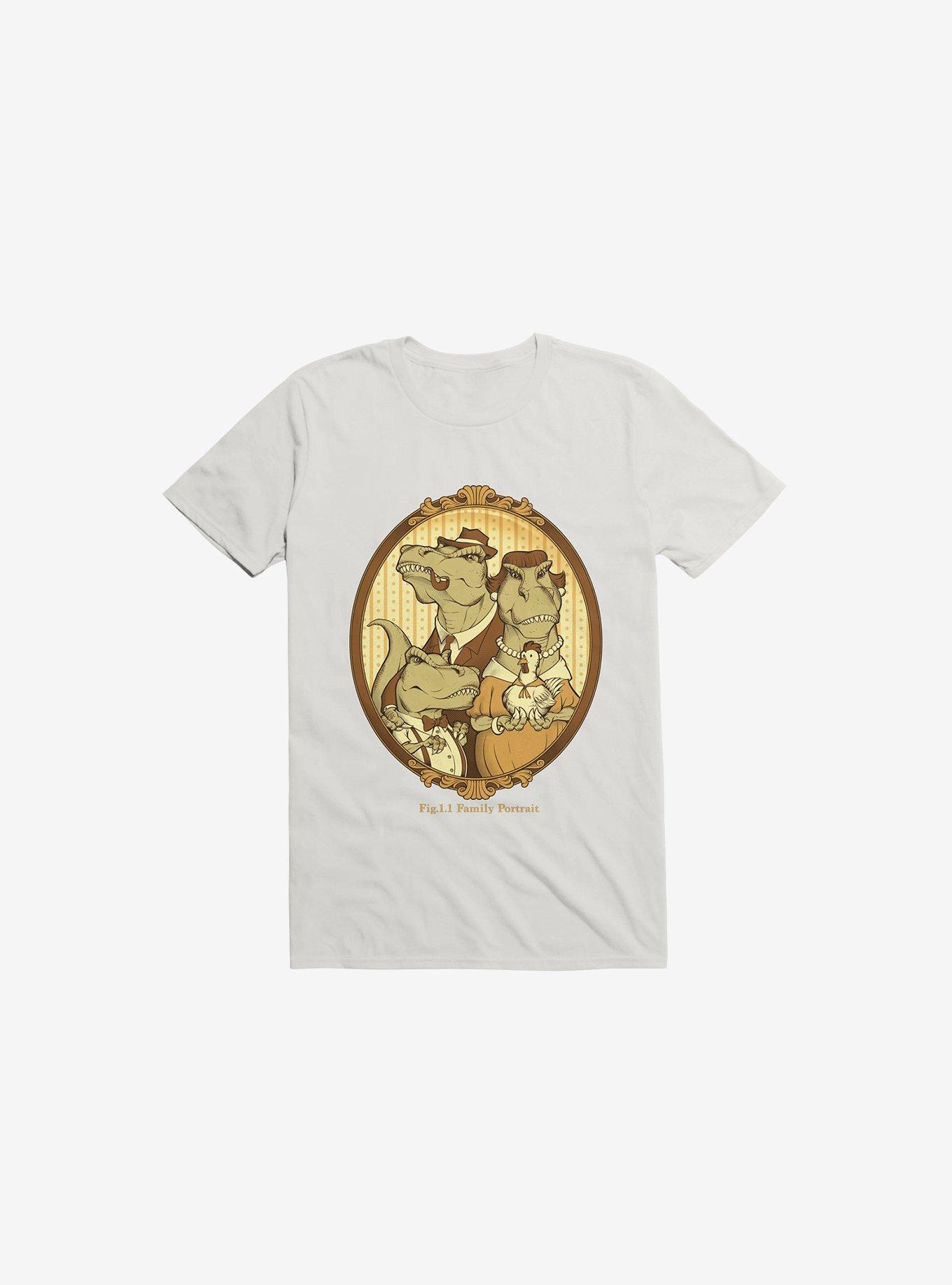 Family Portrait Dinosaur White T-Shirt, , hi-res