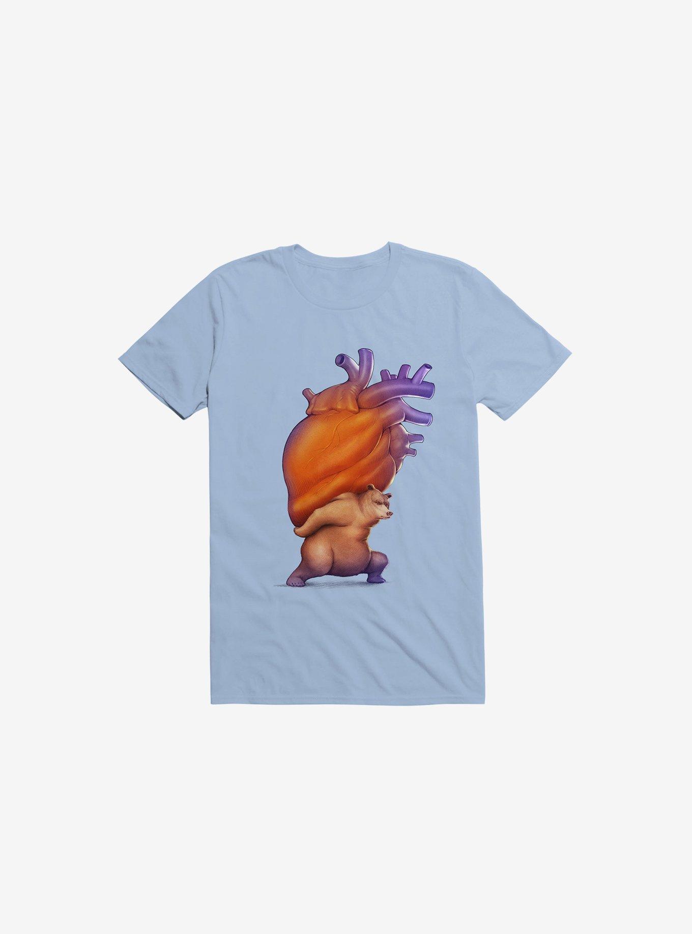 Heavy Heart Light Blue T-Shirt, , hi-res