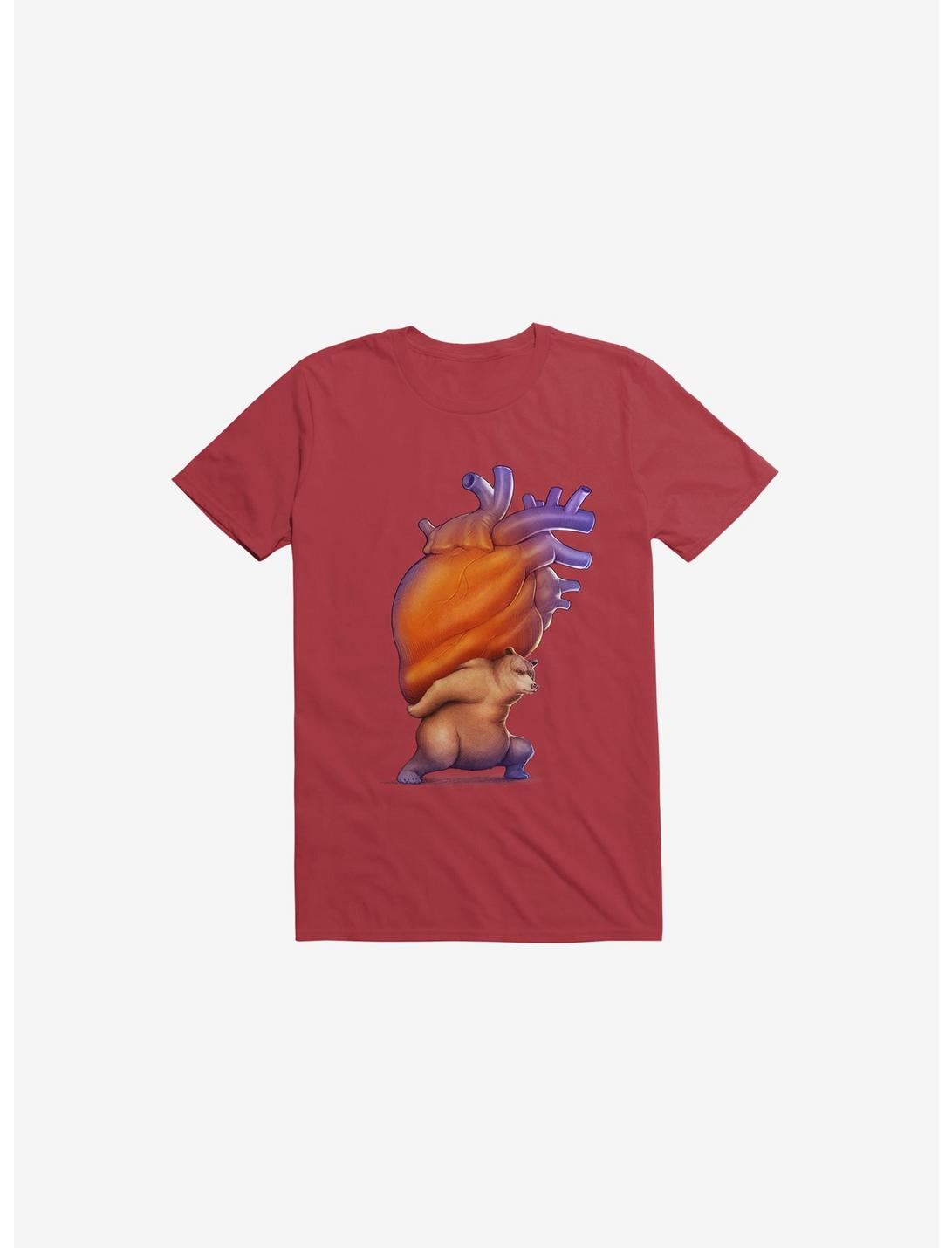 Heavy Heart Red T-Shirt, RED, hi-res