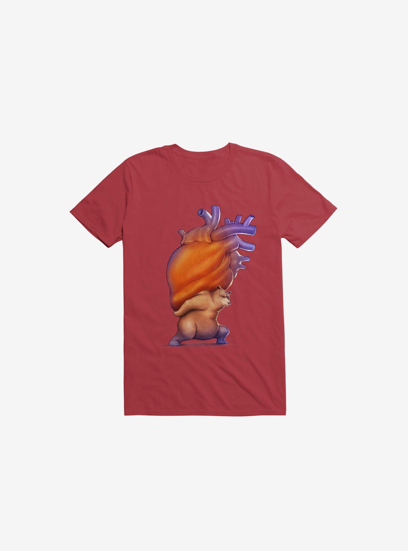 Heavy Heart Red T-Shirt, RED, hi-res