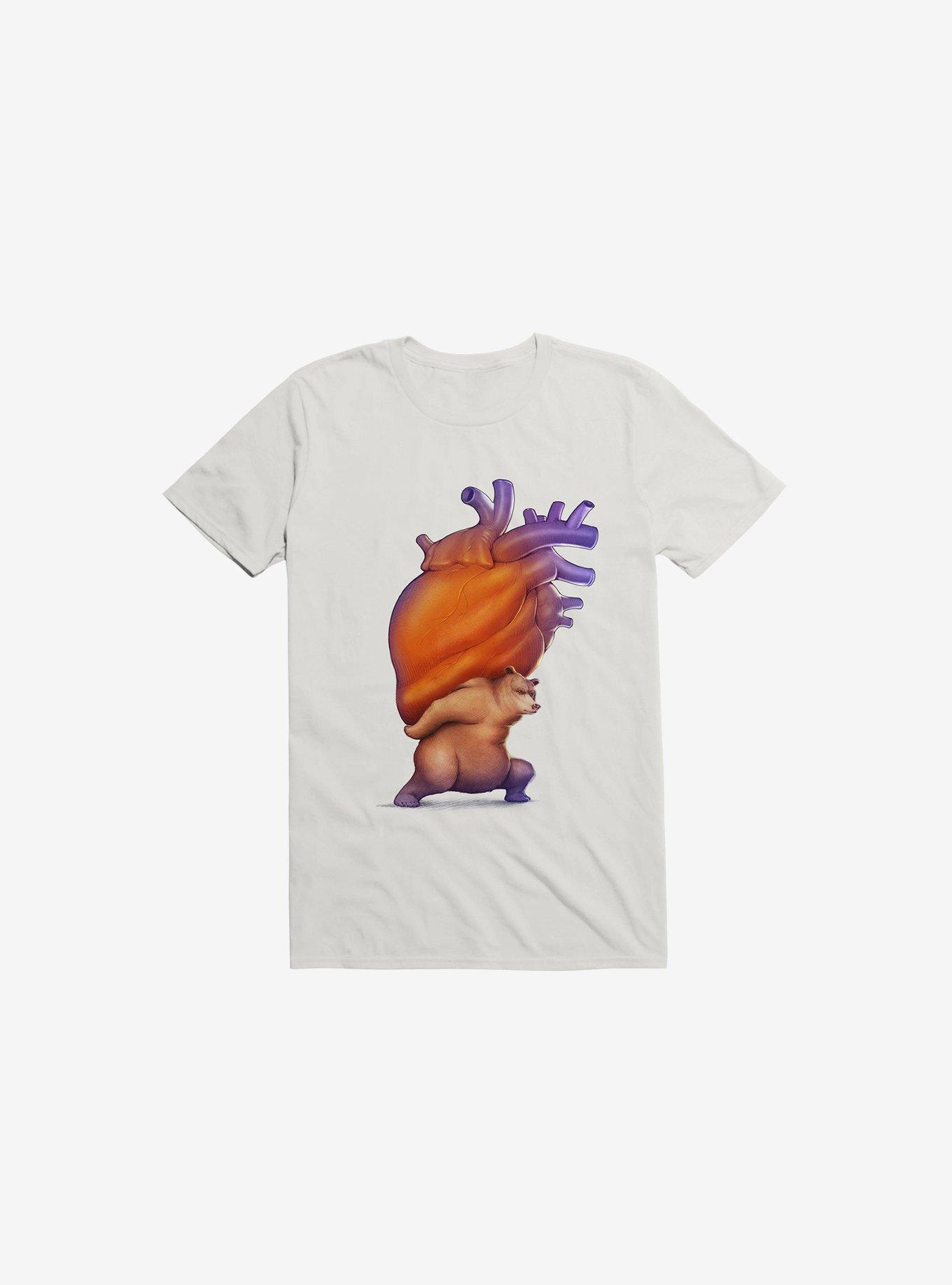Heavy Heart White T-Shirt, , hi-res