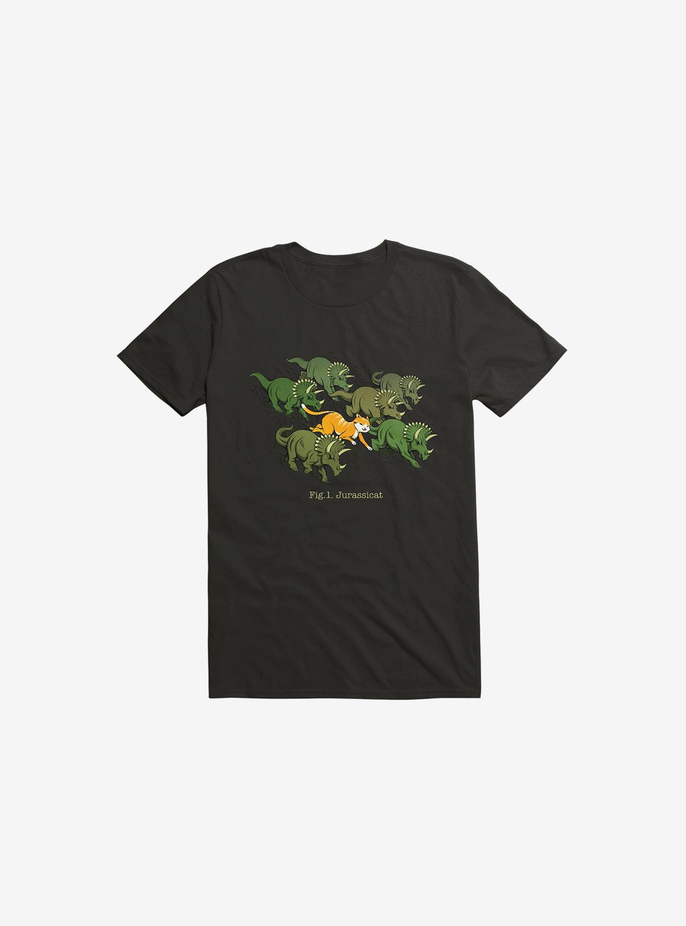 Jurassicats Black T-Shirt, BLACK, hi-res