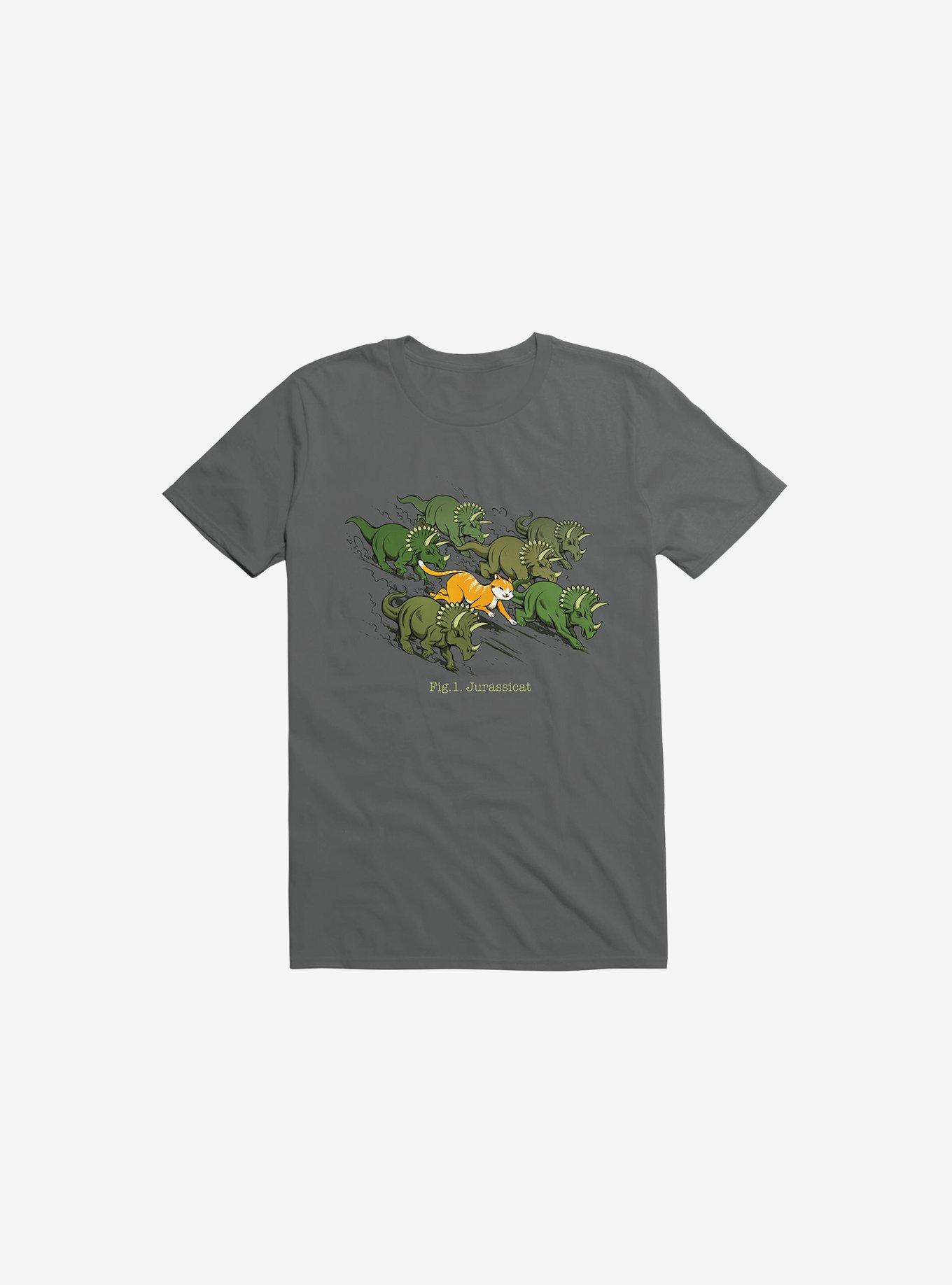 Jurassicats Charcoal Grey T-Shirt, , hi-res
