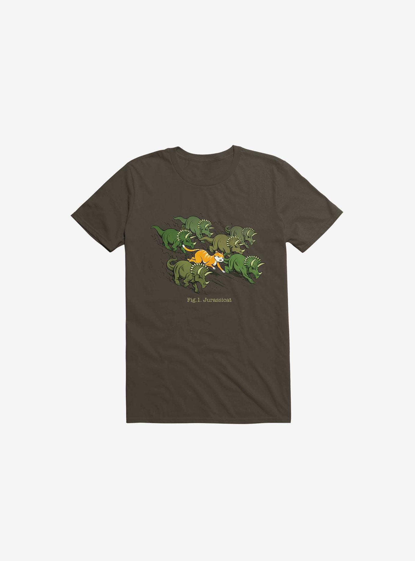 Jurassicats Brown T-Shirt, BROWN, hi-res