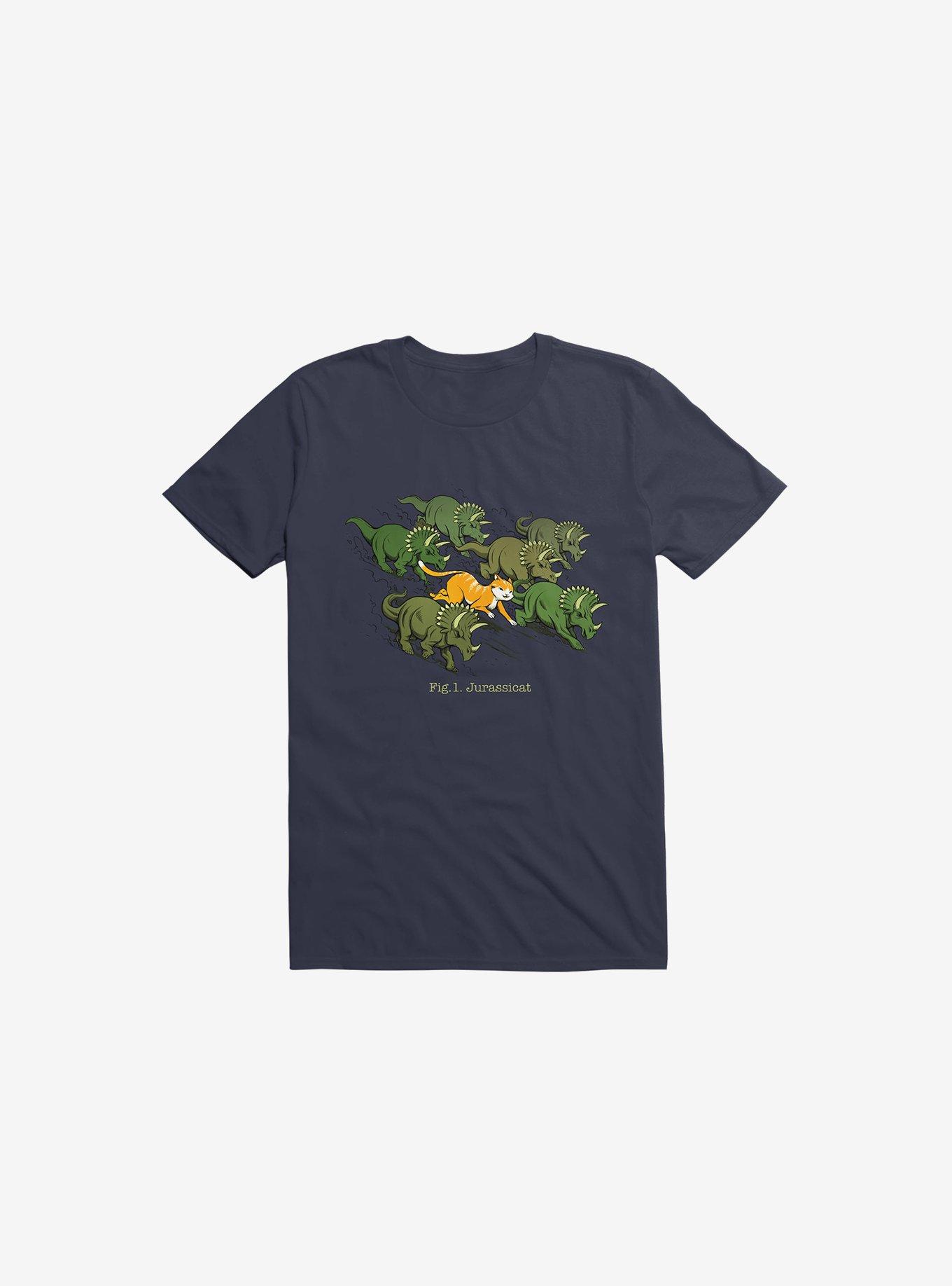 Jurassicats Navy Blue T-Shirt, , hi-res