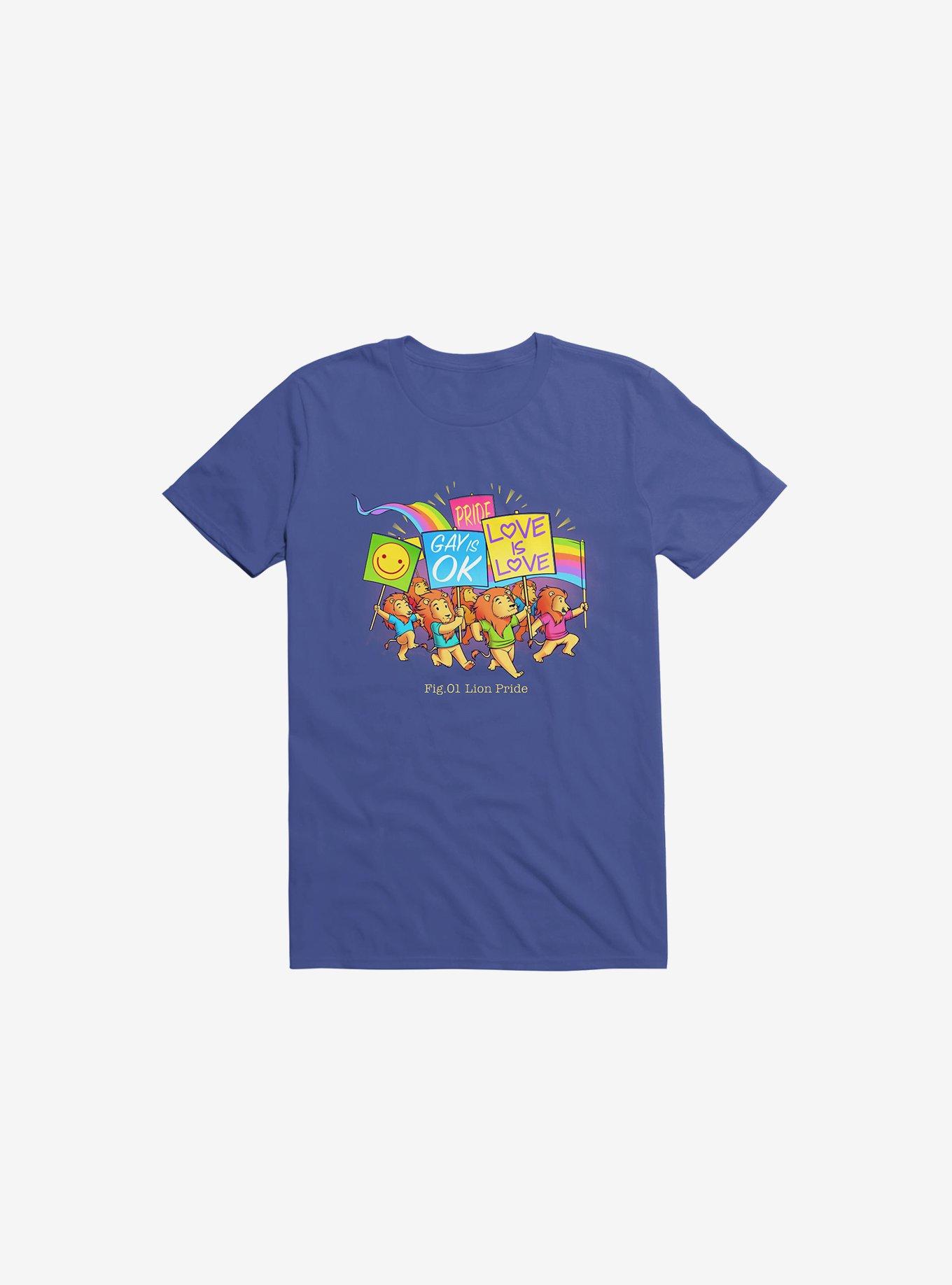 Lion Pride Royal Blue T-Shirt, ROYAL, hi-res
