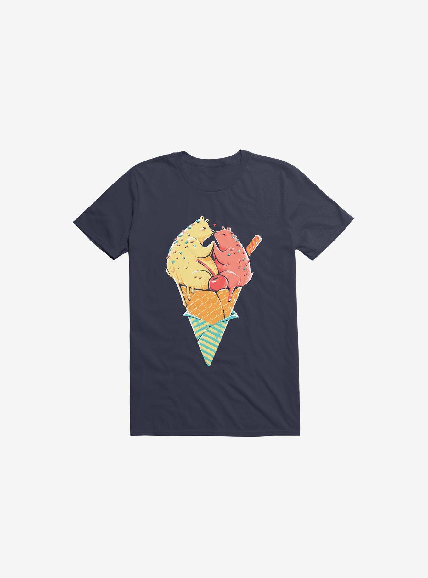 Me Melting Navy Blue T-Shirt, NAVY, hi-res
