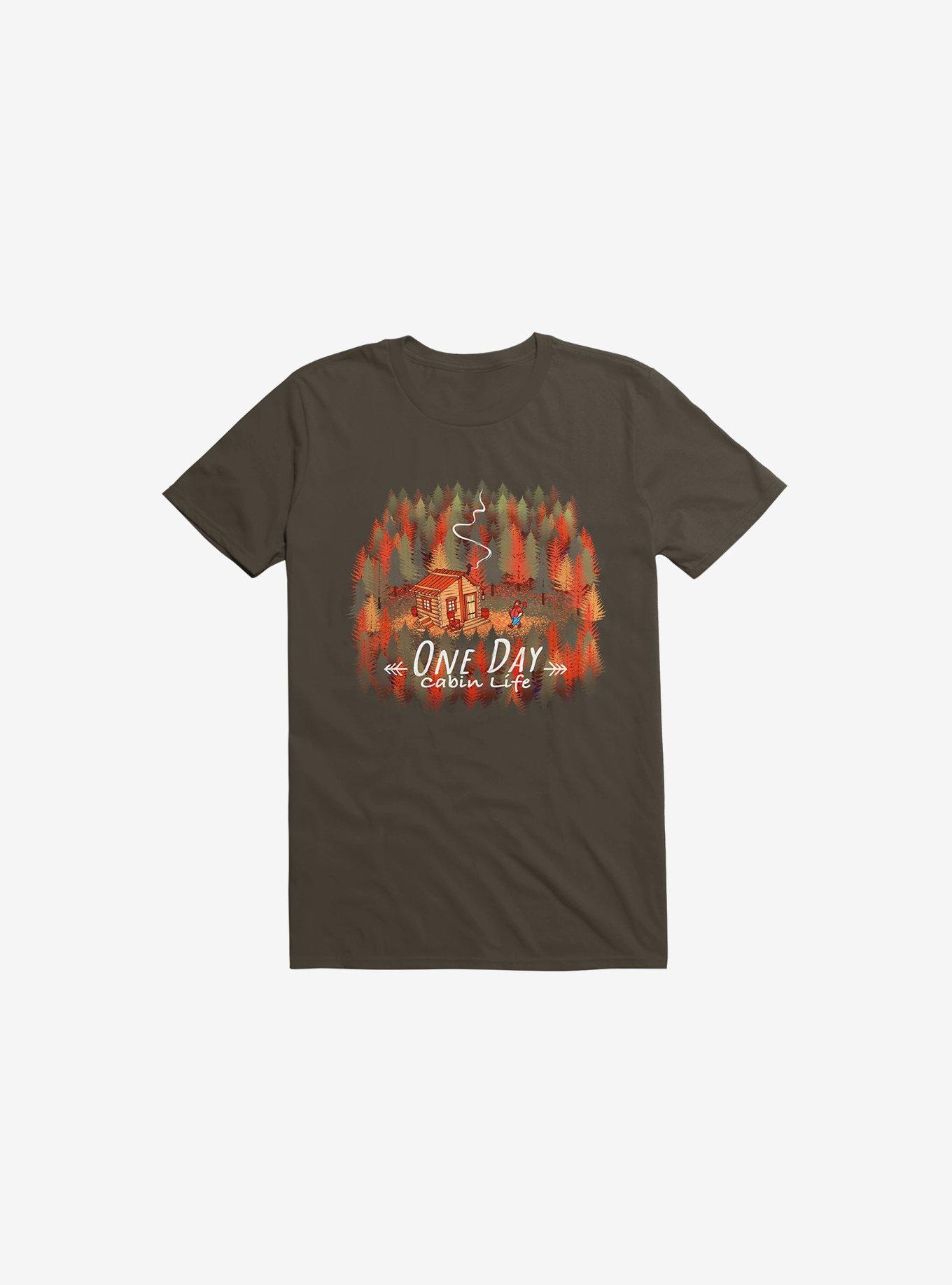 One Day, Cabin Life T-Shirt, BROWN, hi-res