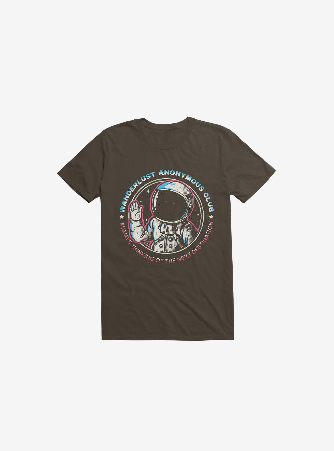 Wanderlust Anonymous Club T-Shirt, BROWN, hi-res