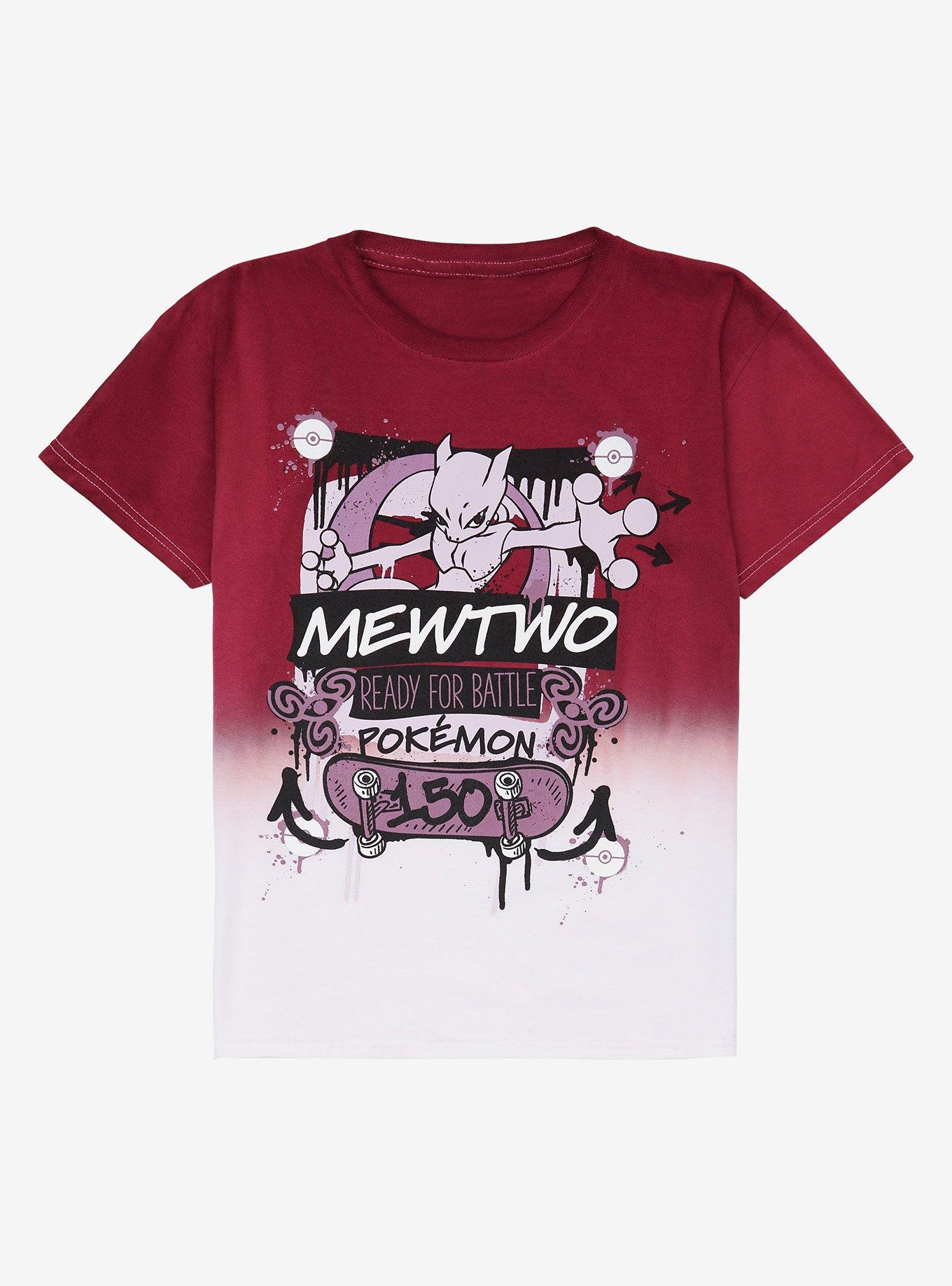Pok&eacute;mon Mewtwo Ready for Battle Youth Dip-Dye T-Shirt - BoxLunch Exclusive, TIE DYE, hi-res