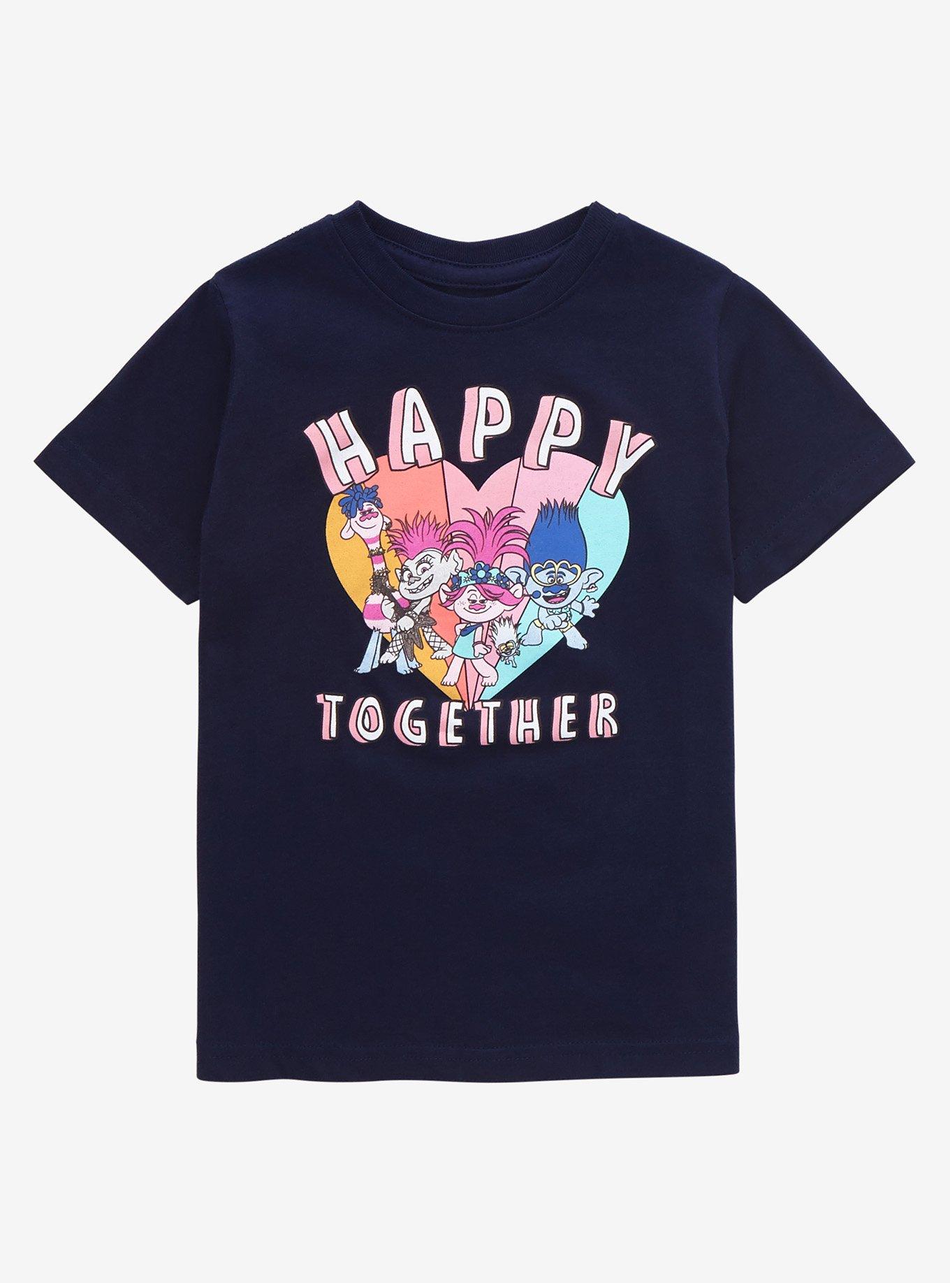 Trolls Happy Together Toddler T-Shirt - BoxLunch Exclusive, NAVY, hi-res