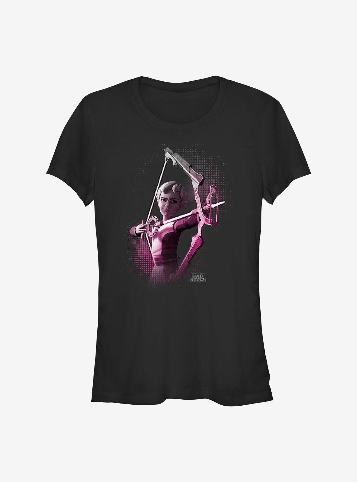 Star Wars: The Bad Batch Omega Bow Girls T-Shirt, BLACK, hi-res