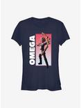 Star Wars: The Bad Batch Omega Bow Pose Girls T-Shirt, NAVY, hi-res