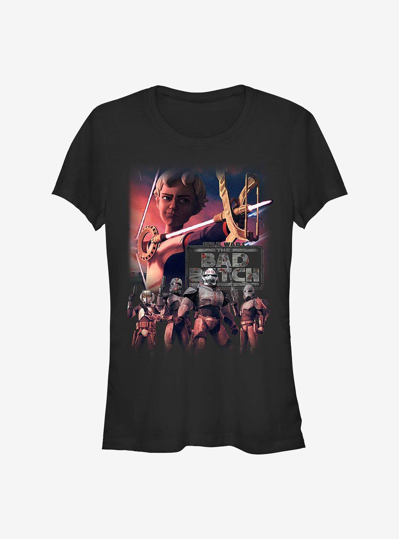 Star Wars: The Bad Batch Omega Poster Girls T-Shirt, BLACK, hi-res