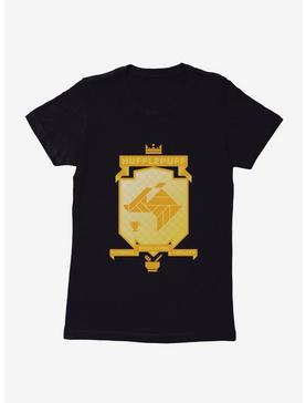 Harry Potter Hufflepuff Gold Pixel Shield Logo Womens T-Shirt, , hi-res
