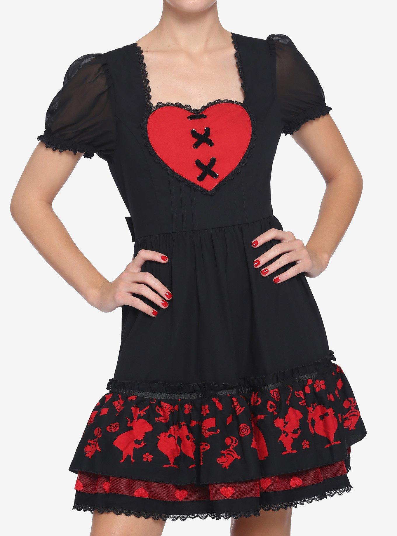 Disney Alice In Wonderland Queen Of Hearts Dress Hot Topic