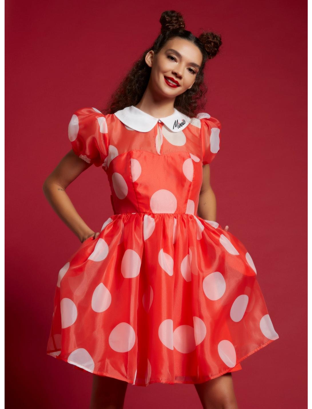 NEW Ships Fast NWT Disney Store Minnie Mouse Plush Red Polka Dots Medium 12" 
