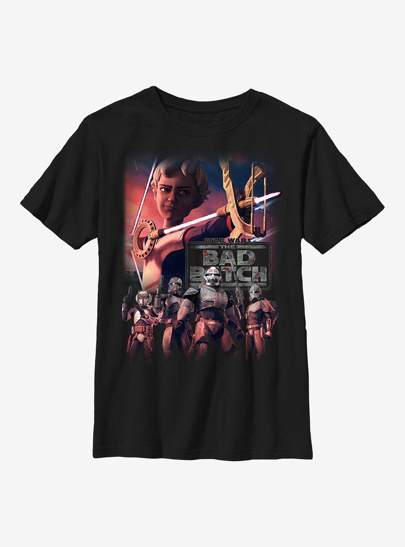 Star Wars: The Bad Batch Omega Poster Youth T-Shirt, BLACK, hi-res